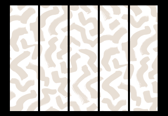 Pokojová zástěna Béžový design II (5-dílný) - světlá abstrakce ve stylu scandiboho
