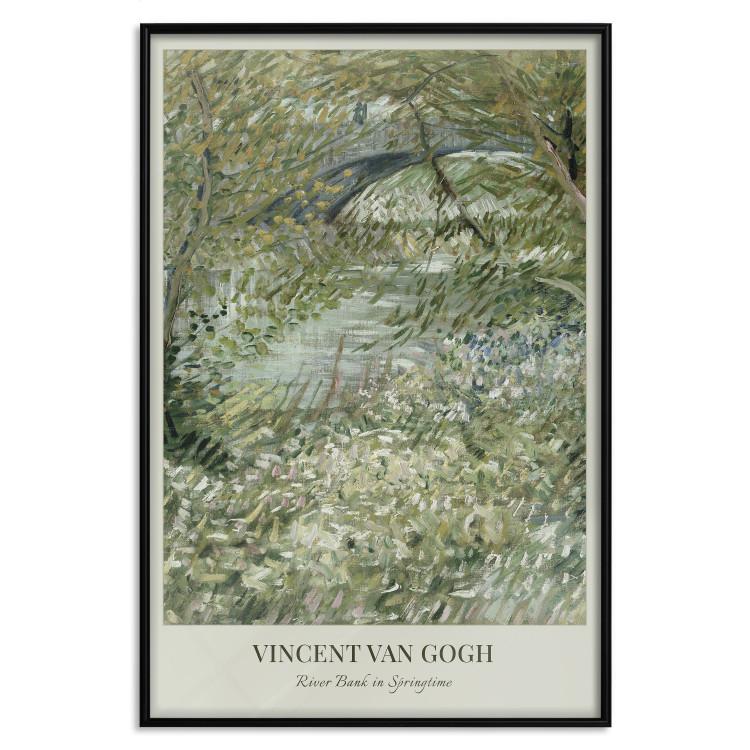 Van Goghova reprodukce - břeh řeky na jaře v zelených odstínech