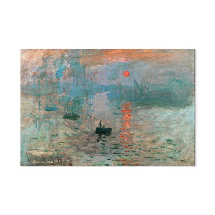 Claud Monet - Imprese, východ slunce - malovaná krajina přístavu od Moneta