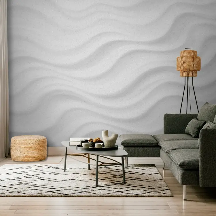 Jemná struktura - jemný vlnový motiv v minimalistické kompozici